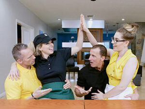 Niki Snow and Zoey Monroe are fucking their dads for cash after being broke and exhausted from their minimum wage jobs daily