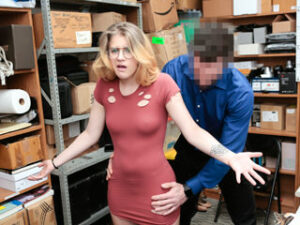 Young white female gets caught shoplifting and intensively strip searched