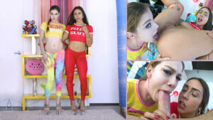 Bobbi Dylan and Lilly Hall slurp each other’s juicy asses and swap sloppy blowjobs