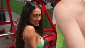 Coco Bae gets fucked hard in the gym with big tits and tattoos