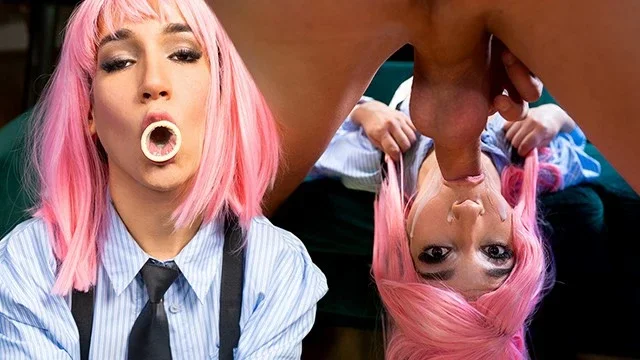 Megan Love le chupa la polla a Charlie Dean durante la visita del cobrador