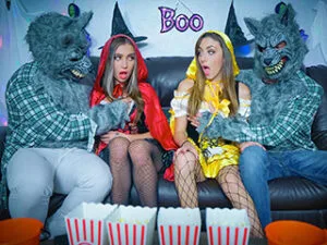 Bailey Base en Dani Blu worden vanavond hard geneukt door hun vaders in een smerig Halloween-ruilplan