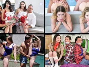 Aften Opal en andere TeamSkeet-tieners zoals Hime Marie en Katie Kush krijgen hun strakke tienerkutjes hard geneukt door dikke vaders in een vieze dochterruil